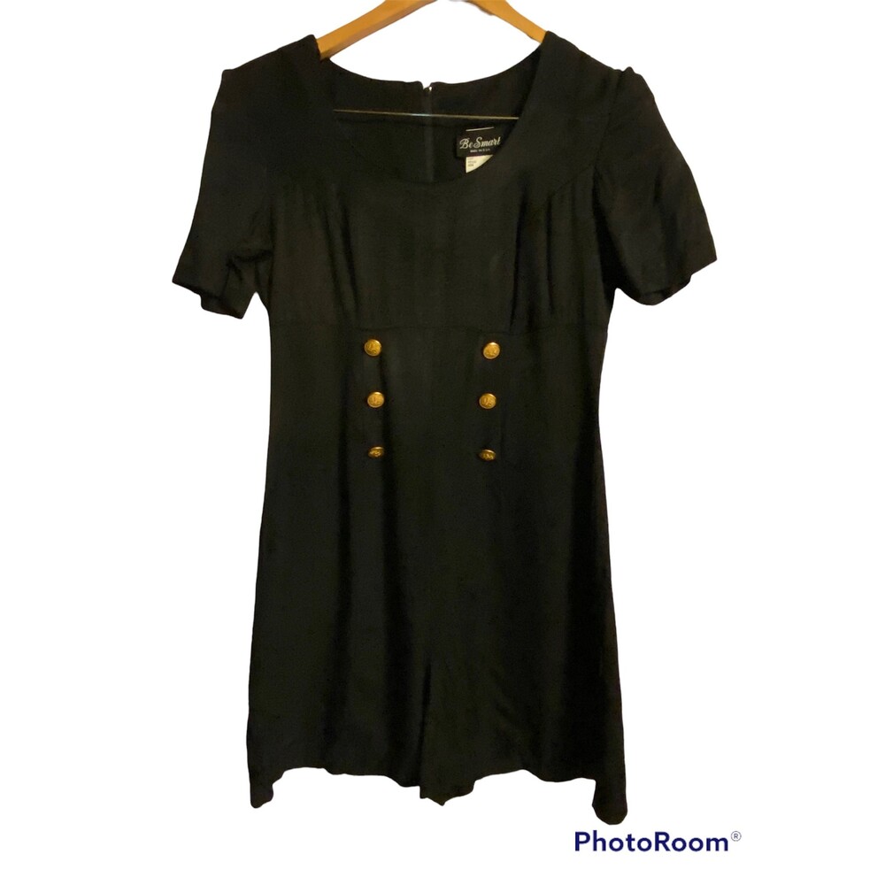 Elegant Black Jumpsuit with Gold Accents